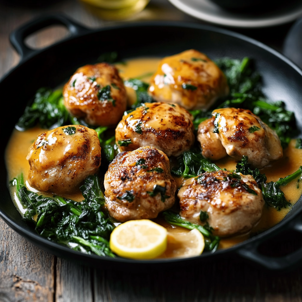 Boulettes de poulet au beurre citronné depuis recettemoderne