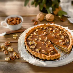 Tarte au café et aux noix depuis recettemoderne