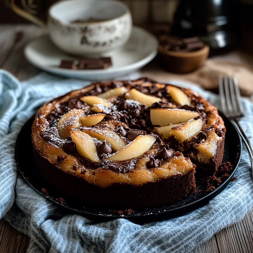 Clafoutis aux Poires et au Chocolat depuis recettemoderne