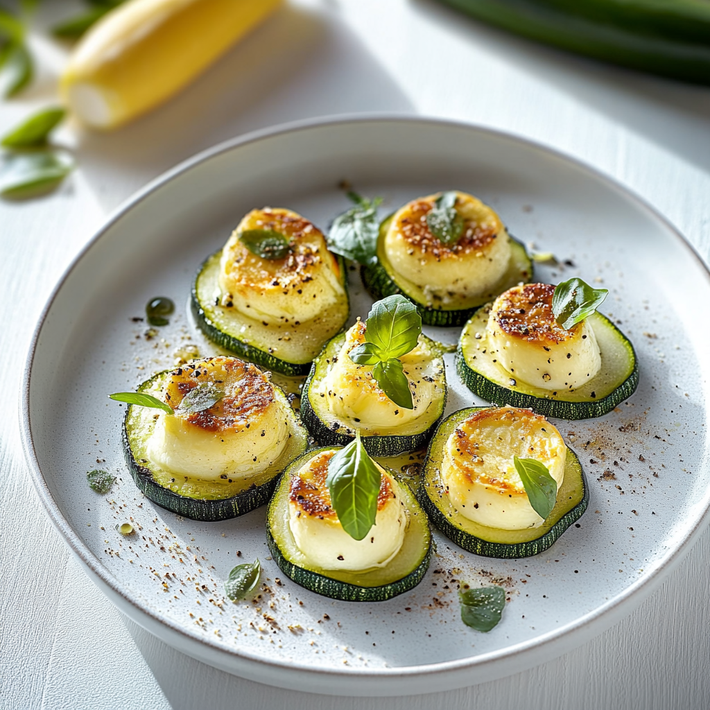 Invisible courgettes mozzarella depuis recettemoderne