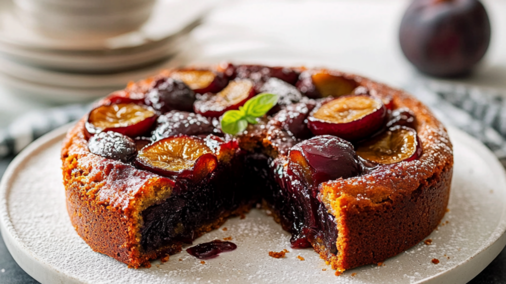 Moelleux aux prunes depuis recettemoderne
