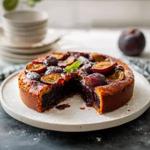 Moelleux aux prunes depuis recettemoderne