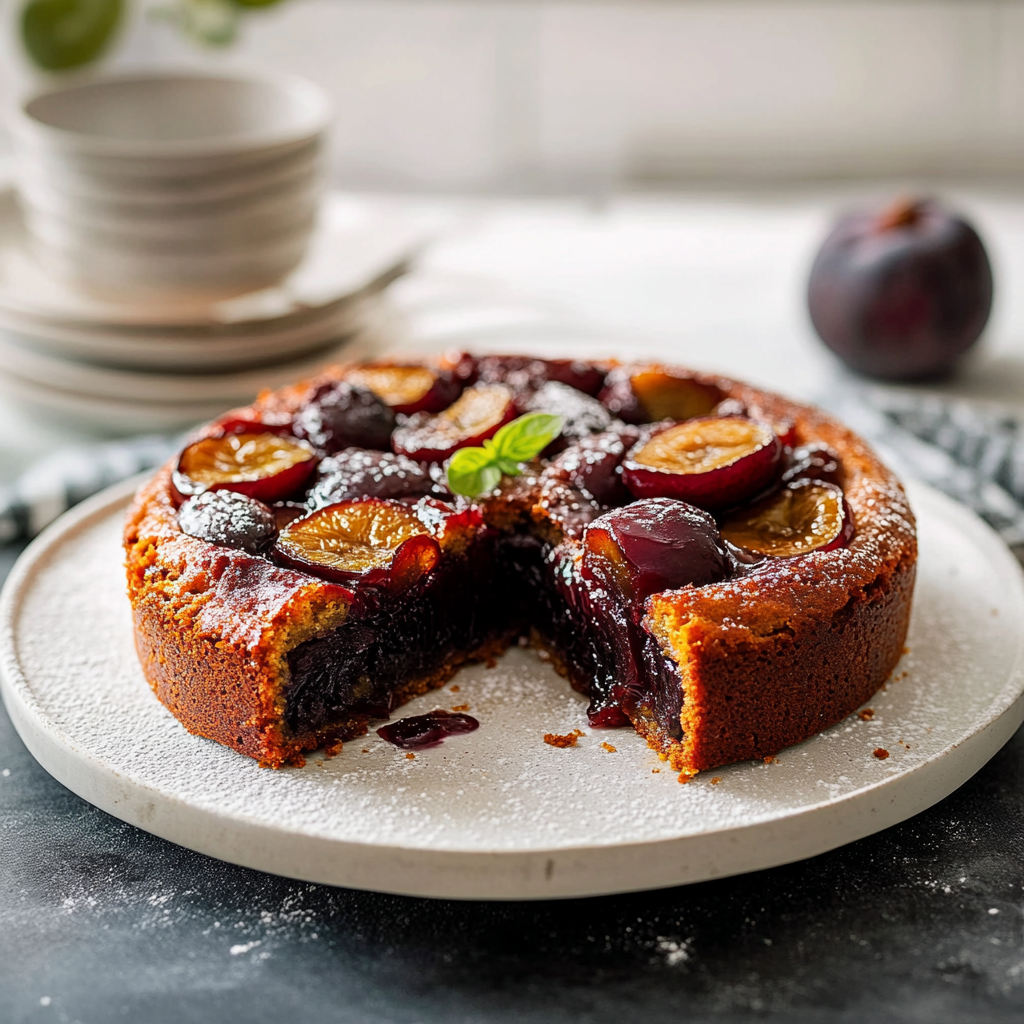 Moelleux aux prunes depuis recettemoderne