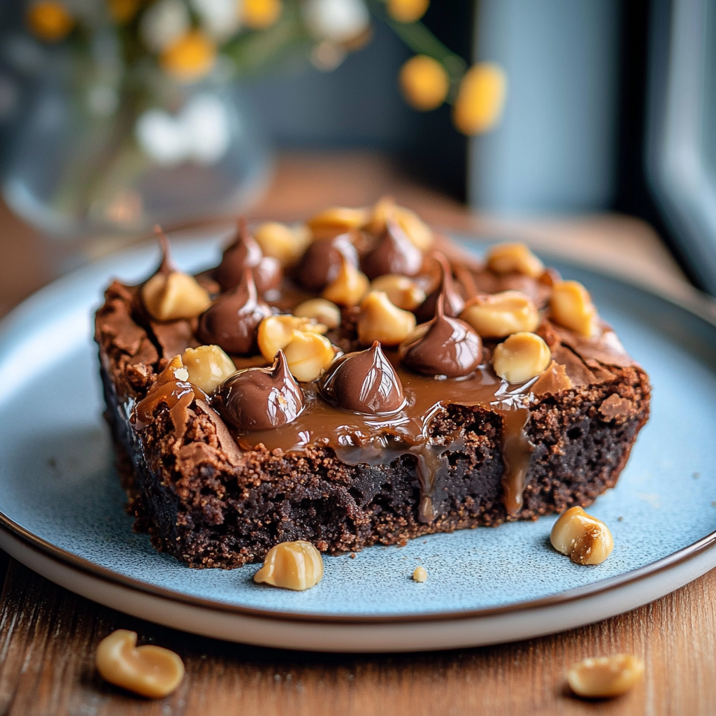arte brownie, caramel & noisette depuis recettemoderne