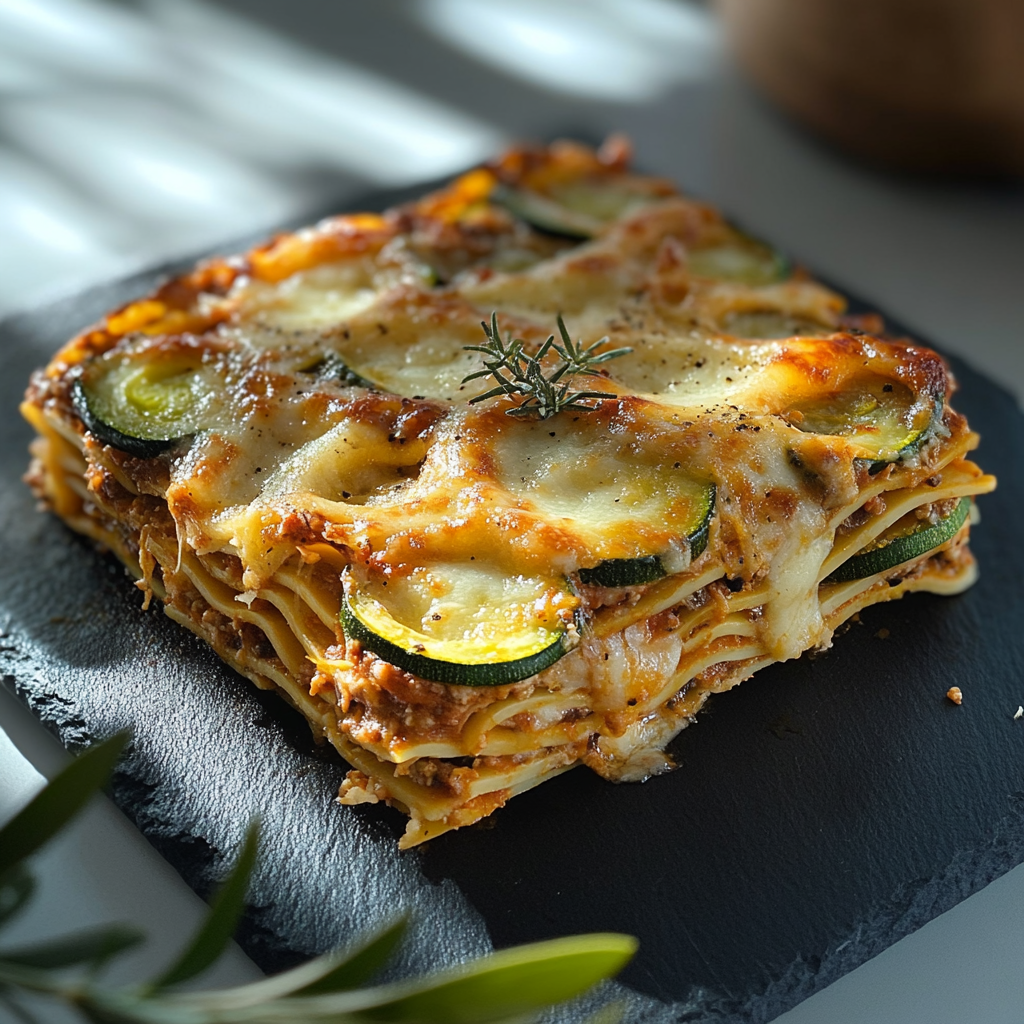 Rouleaux de lasagne au fromage et au zucchini depuis recettemoderne