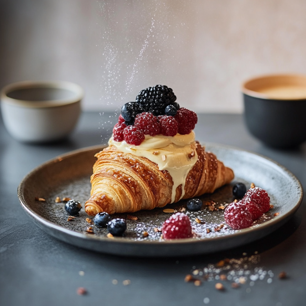 Croissants aux baies et à la crème depuis recettemoderne
