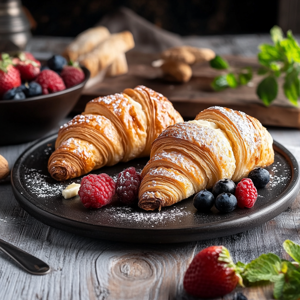 Croissants aux baies et à la crème depuis recettemoderne