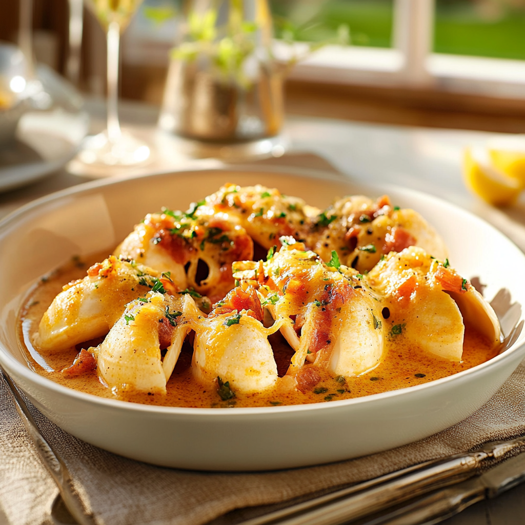 Coquilles farcies à la citrouille et au gouda depuis recettemoderne