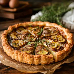 Tarte rustique poireaux depuis recettemoderne