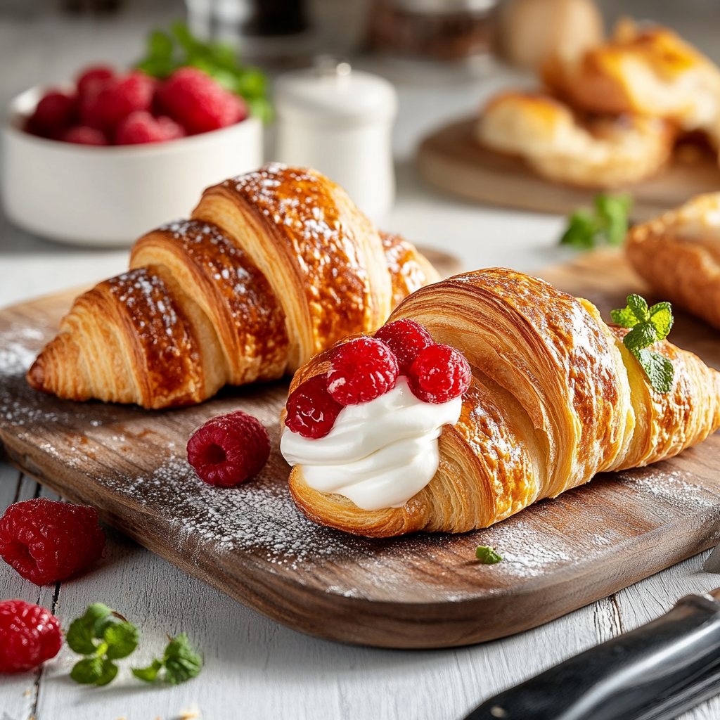 Croissants aux baies et à la crème depuis recettemoderne