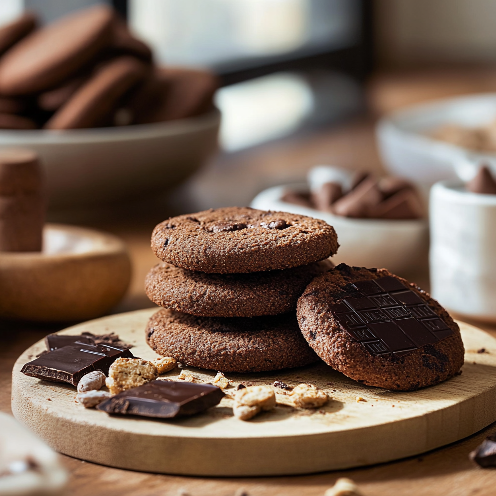 Biscuits sages aux noix au chocolat depuis recettemoderne