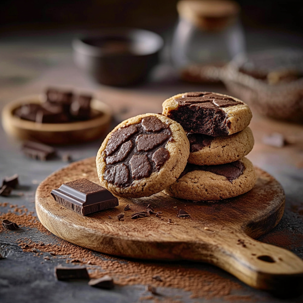 Biscuits sages aux noix au chocolat depuis recettemoderne