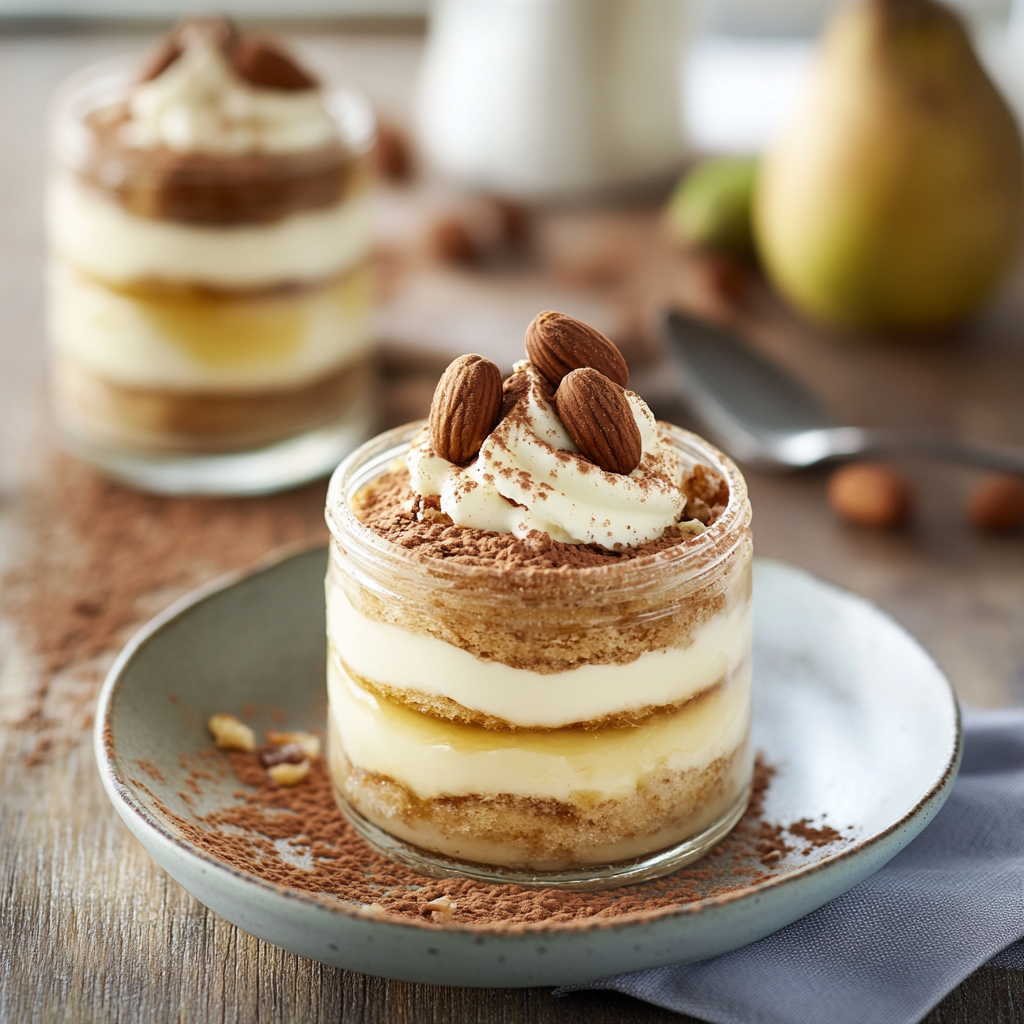 Tiramisu à la poire et crème de marrons depuis recettemoderne