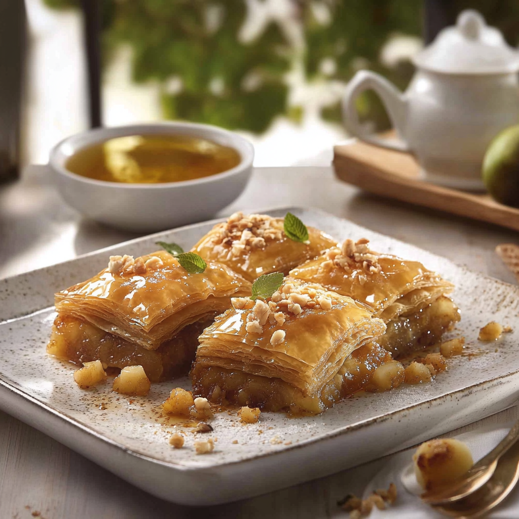 Baklava à la noix de coco et aux abricots depuis recettemoderne