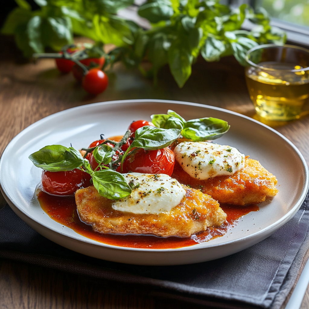 Escalope de poulet mozzarella depuis recettemoderne