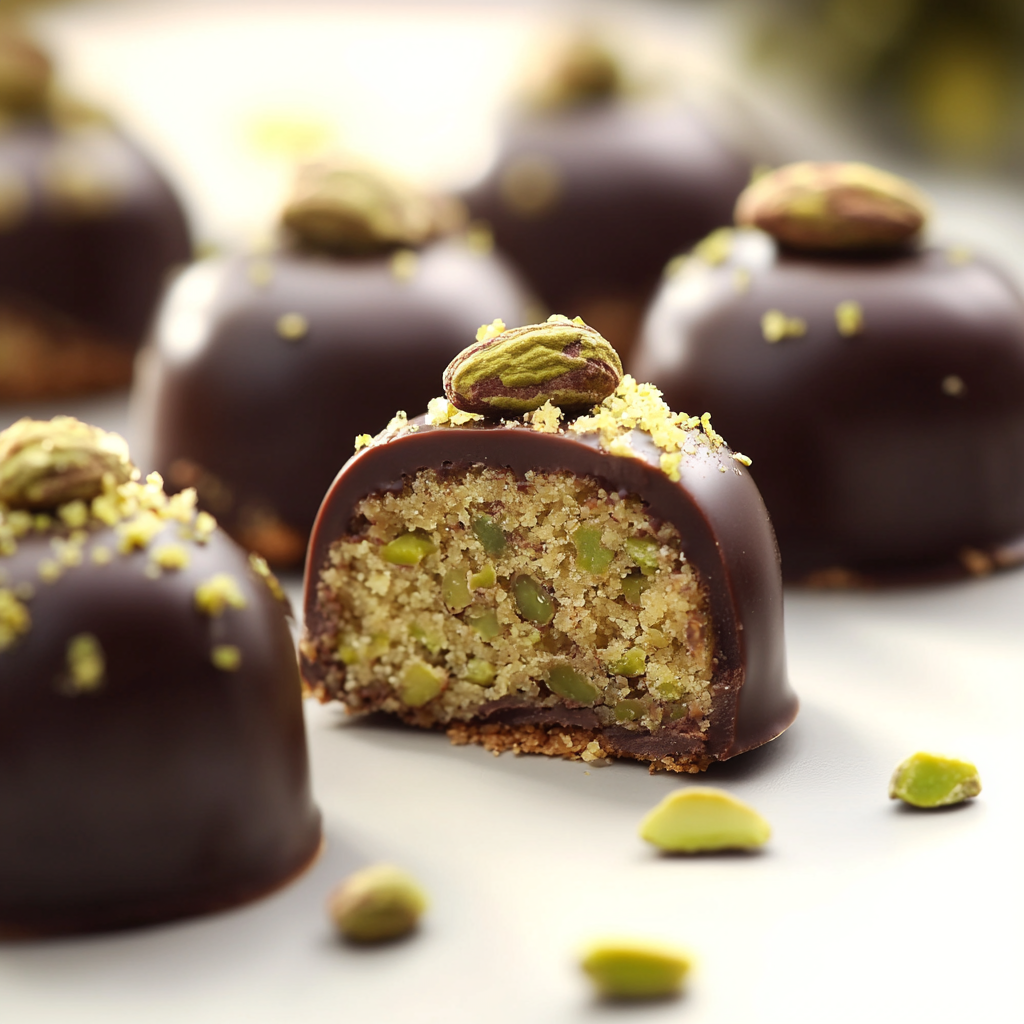 Boulette d’amande pistache au chocolat depuis recettemoderne