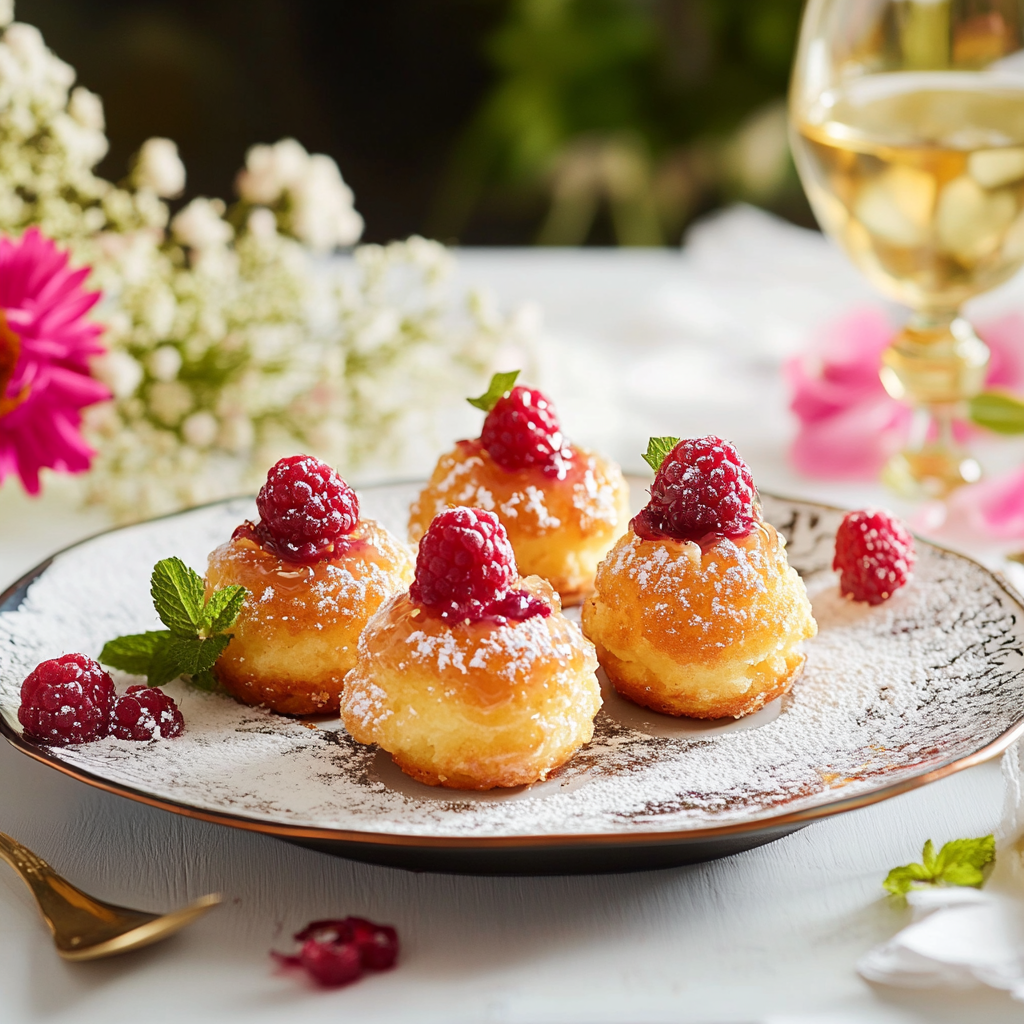 Chouquettes à la crème framboise vanille depuis recettemoderne