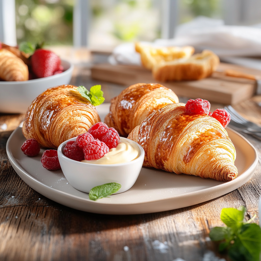 Croissants aux baies et à la crème depuis recettemoderne