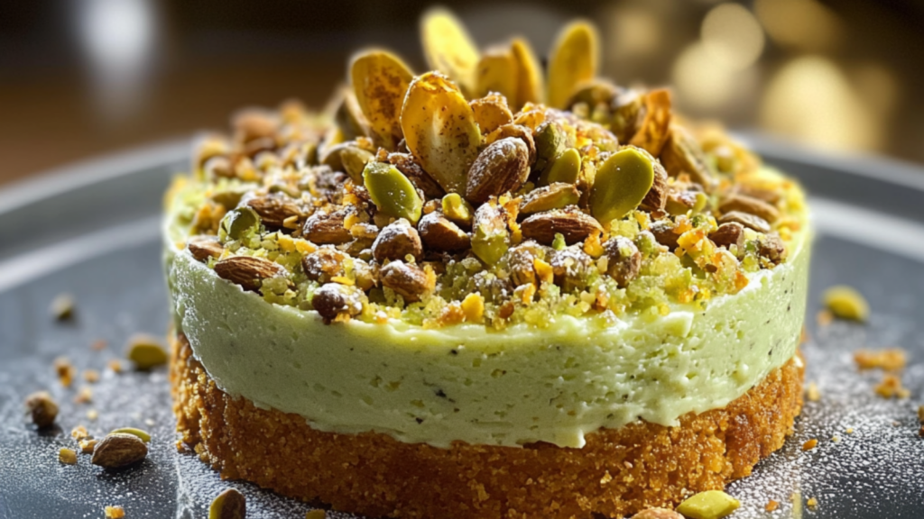 Gâteau aux pistaches et au safran depuis recettemoderne