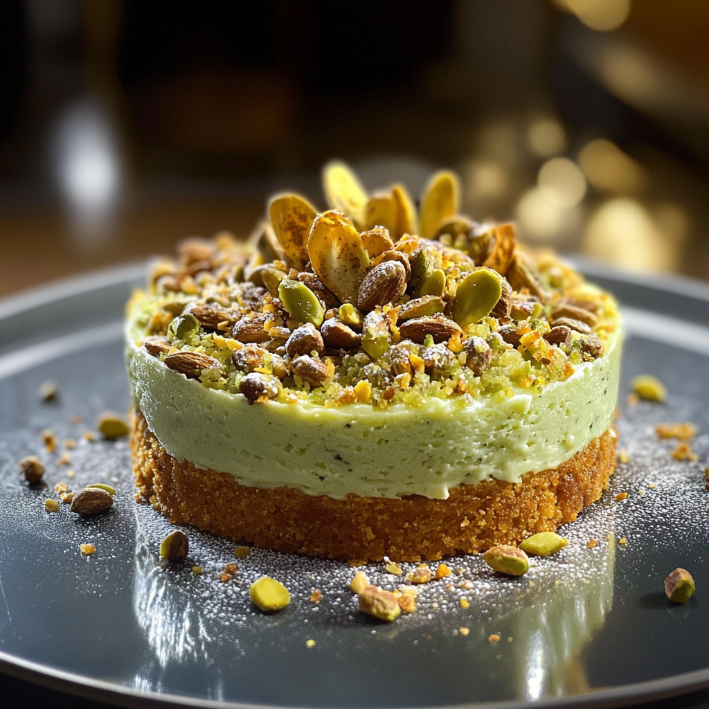 Gâteau aux pistaches et au safran depuis recettemoderne