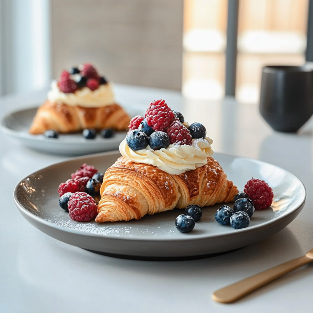 Croissants aux baies et à la crème depuis recettemoderne