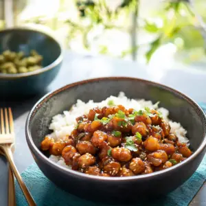 Pois chiches au sésame et au miso depuis recettemoderne