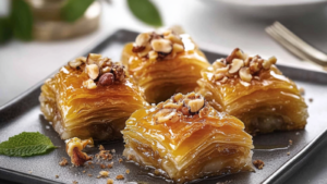 Baklava à la noix de coco et aux abricots depuis recettemoderne