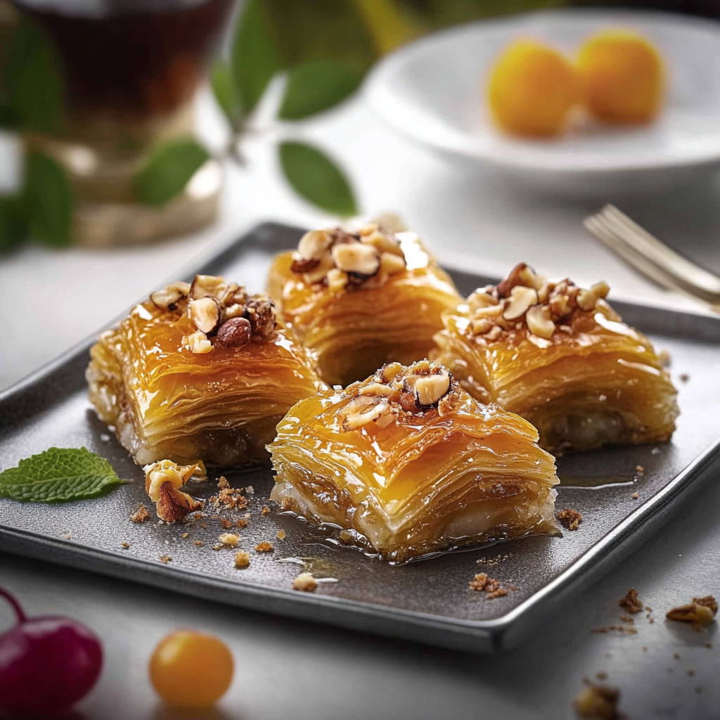 Baklava à la noix de coco et aux abricots depuis recettemoderne