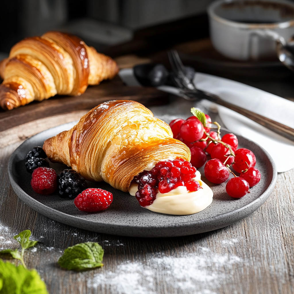 Croissants aux baies et à la crème depuis recettemoderne