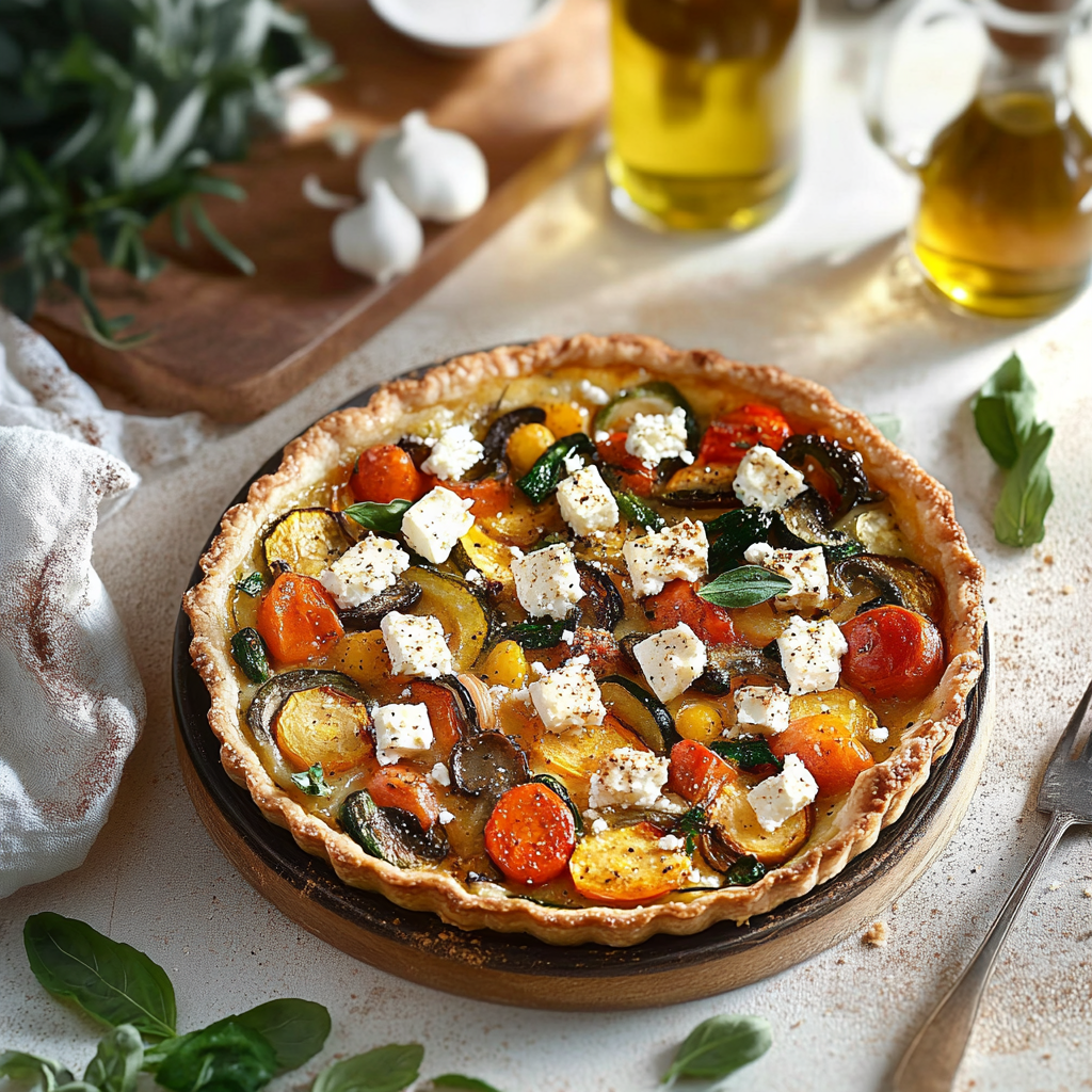 Tarte aux légumes du soleil depuis recettemoderne