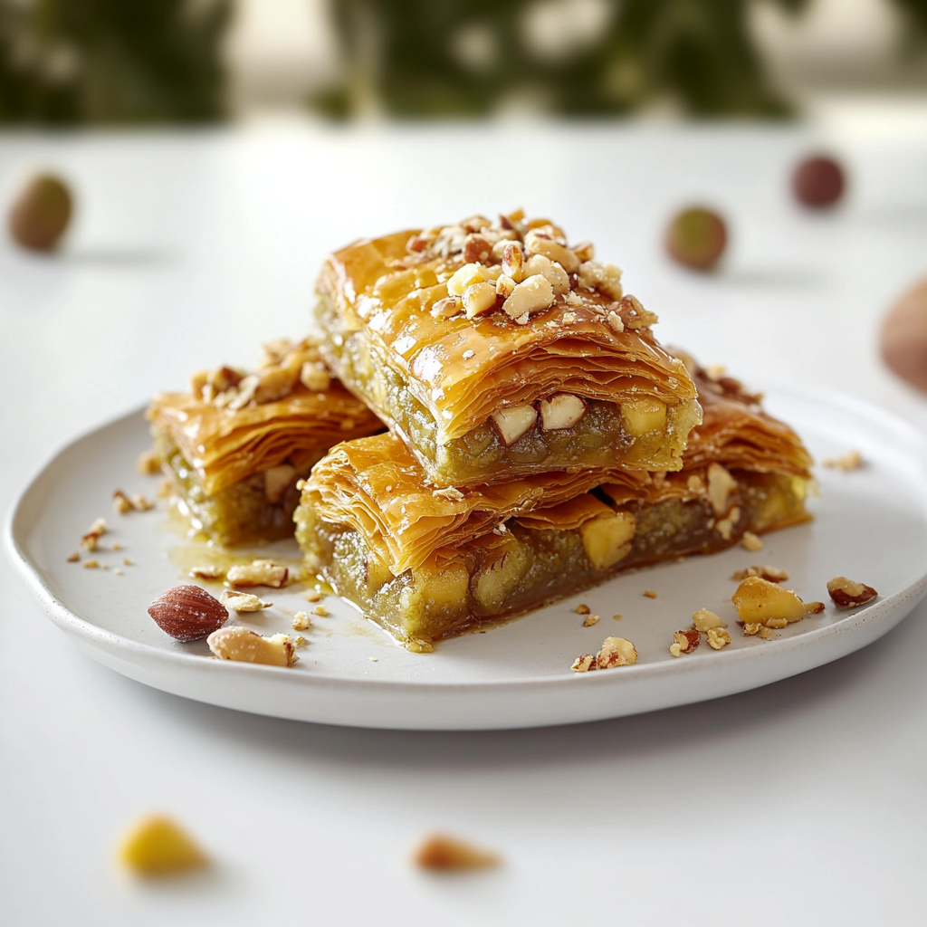 Baklava à la noix de coco et aux abricots depuis recettemoderne
