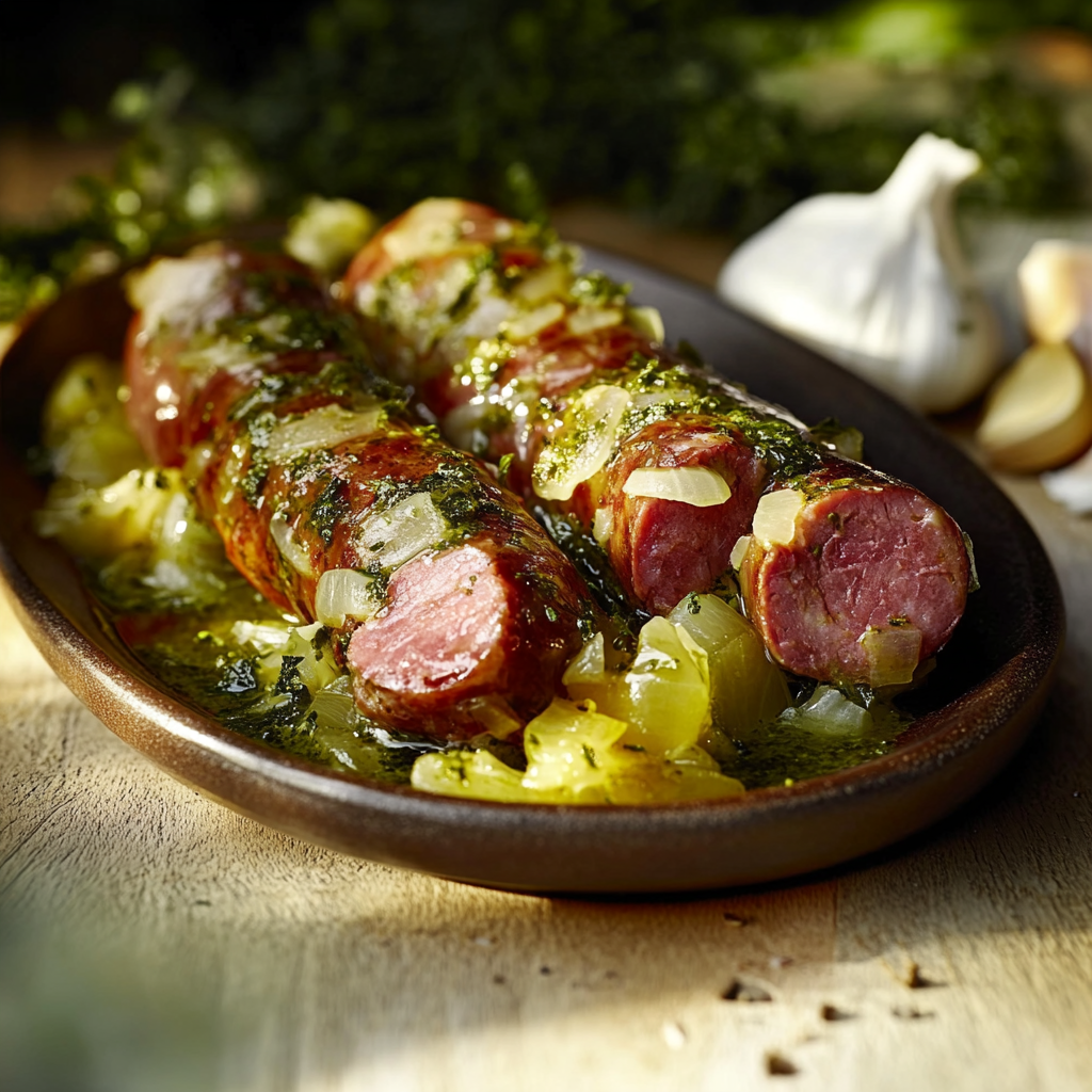 Chou Vert Braisé aux Saucisses depuis recettemoderne