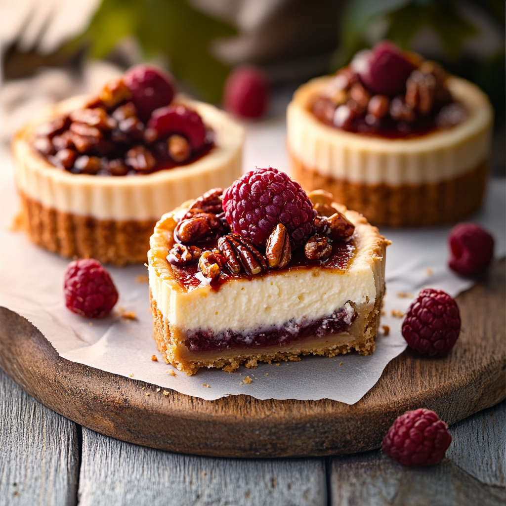 Mini cheesecakes à la tarte aux pacanes depuis recettemoderne