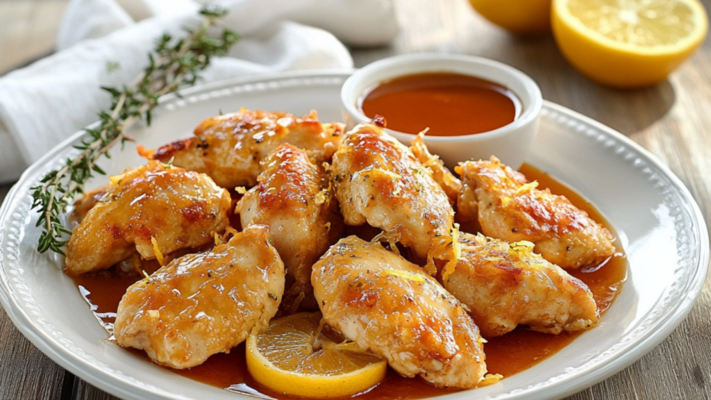 Aiguillettes de poulet au citron depuis recettemoderne