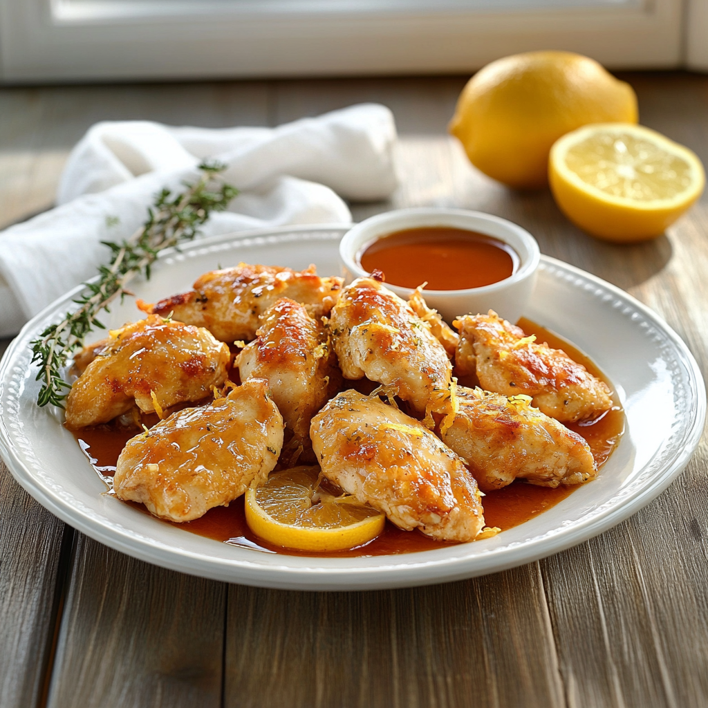 Aiguillettes de poulet au citron depuis recettemoderne