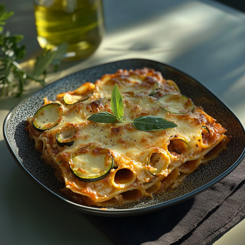 Rouleaux de lasagne au fromage et au zucchini depuis recettemoderne