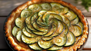 Tarte salée aux courgettes et au thon depuis recettemoderne