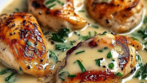 Aiguillettes de poulet à la crème d'ail depuis recettemoderne