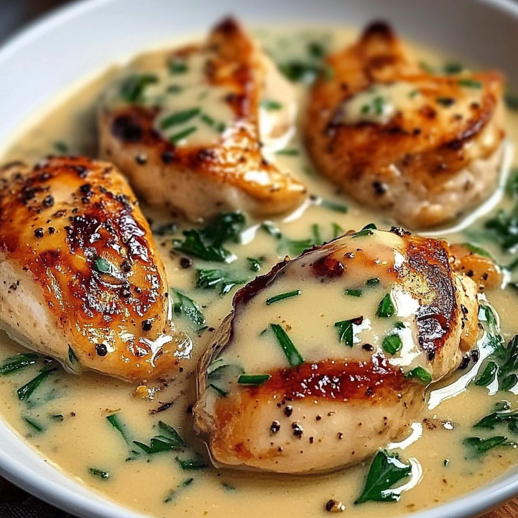 Aiguillettes de poulet à la crème d'ail depuis recettemoderne