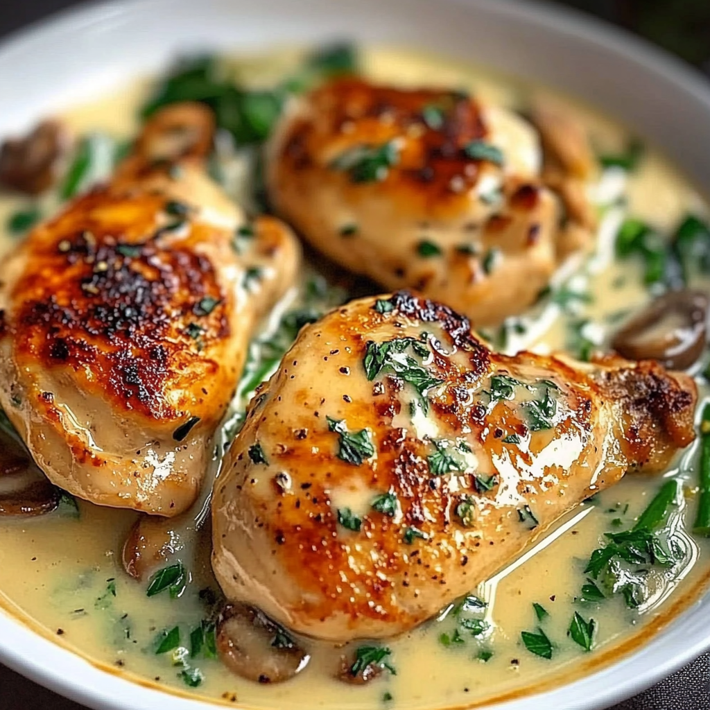 Aiguillettes de poulet à la crème d'ail depuis recettemoderne