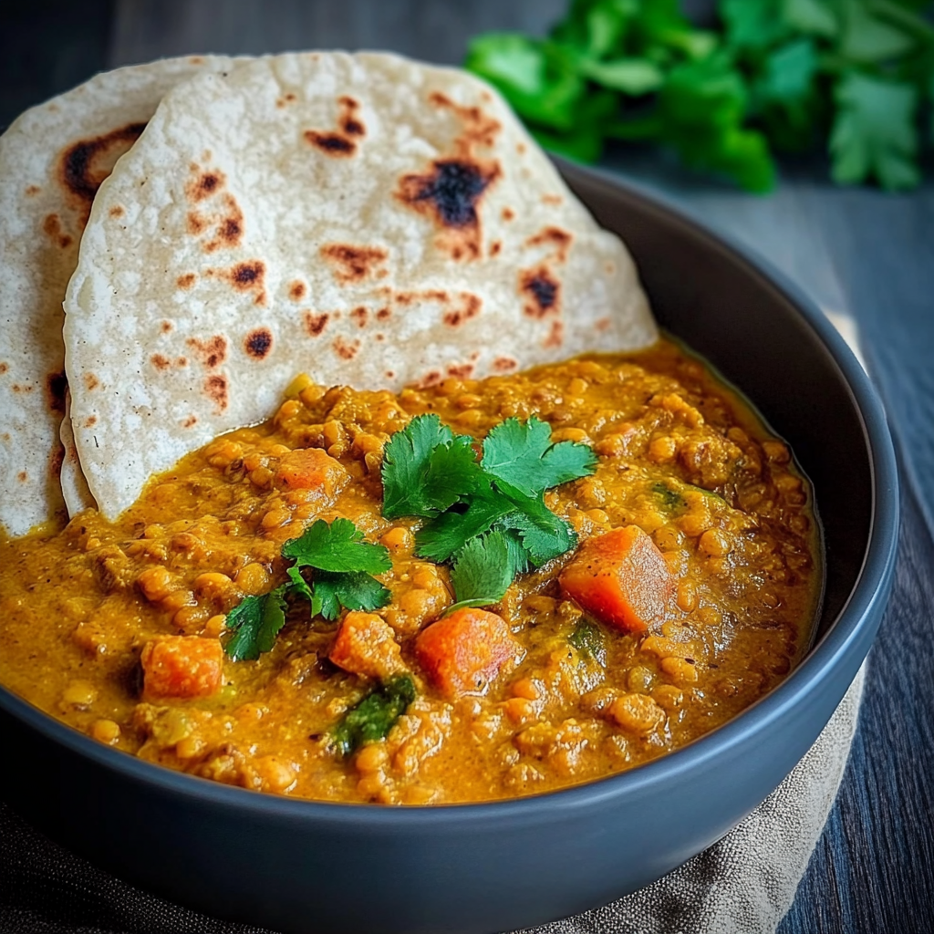 Dahl de lentilles corail depuis recettemoderne