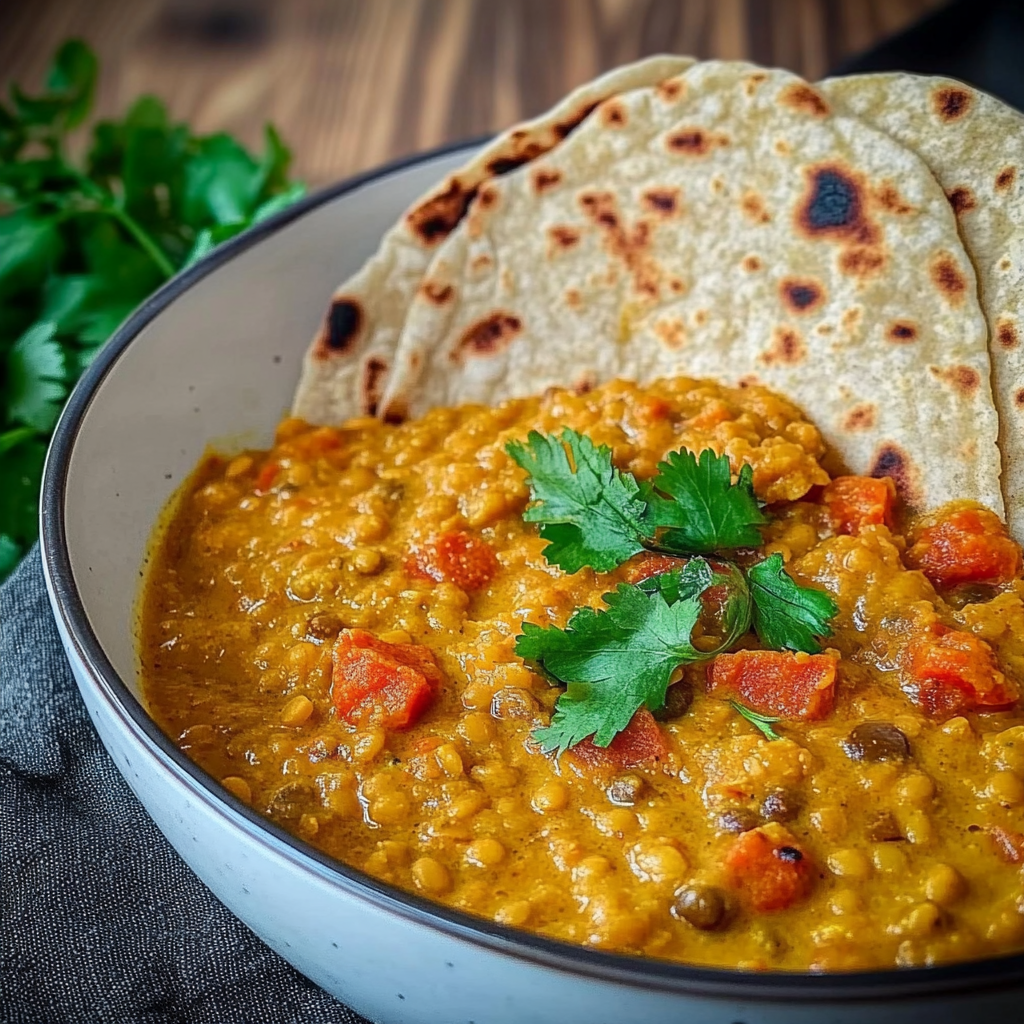 Dahl de lentilles corail depuis recettemoderne