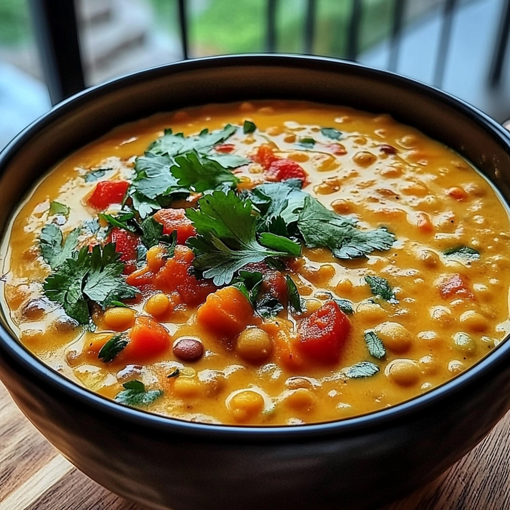 Dahl de lentilles corail depuis recettemoderne