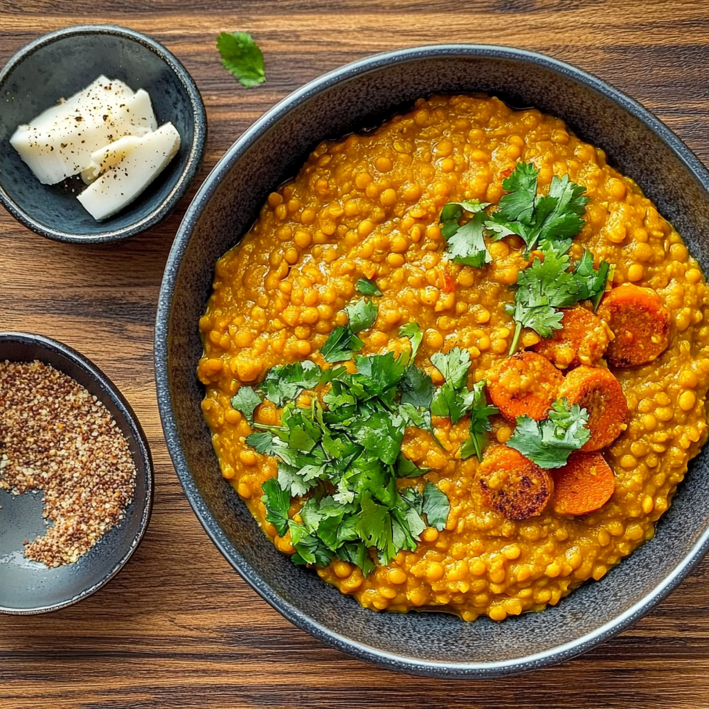 Dahl de lentilles corail depuis recettemoderne