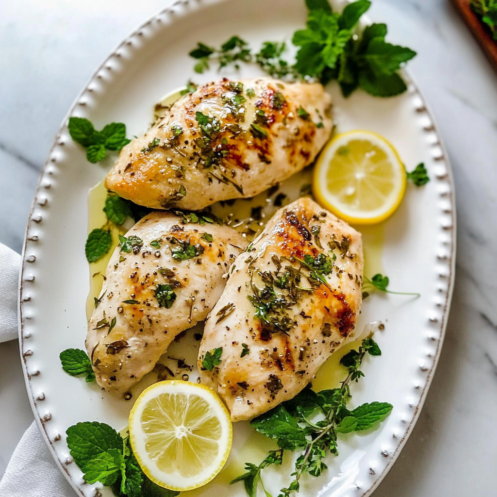 Escalopes de poulet au thym et citron depuis recettemoderne