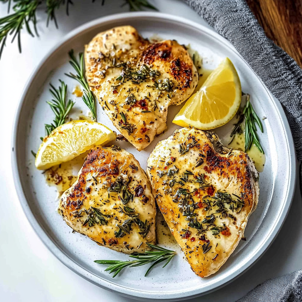 Escalopes de poulet au thym et citron depuis recettemoderne