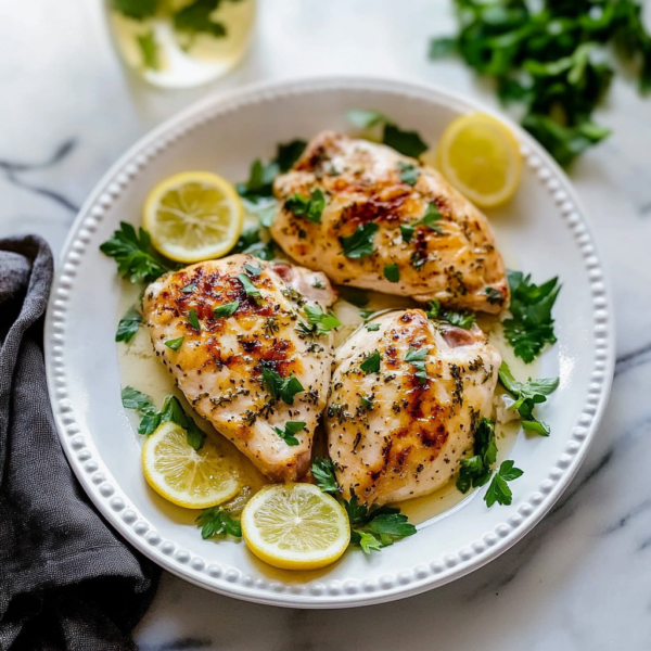 Escalopes de poulet au thym et citron - Simple et Savoureuse