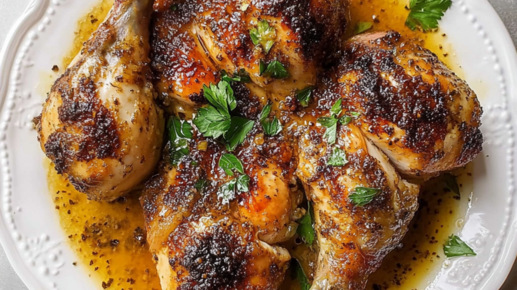 Poulet rôti à la normande depuis recettemoderne