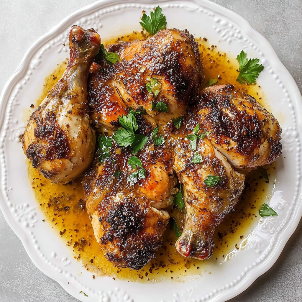 Poulet rôti à la normande depuis recettemoderne