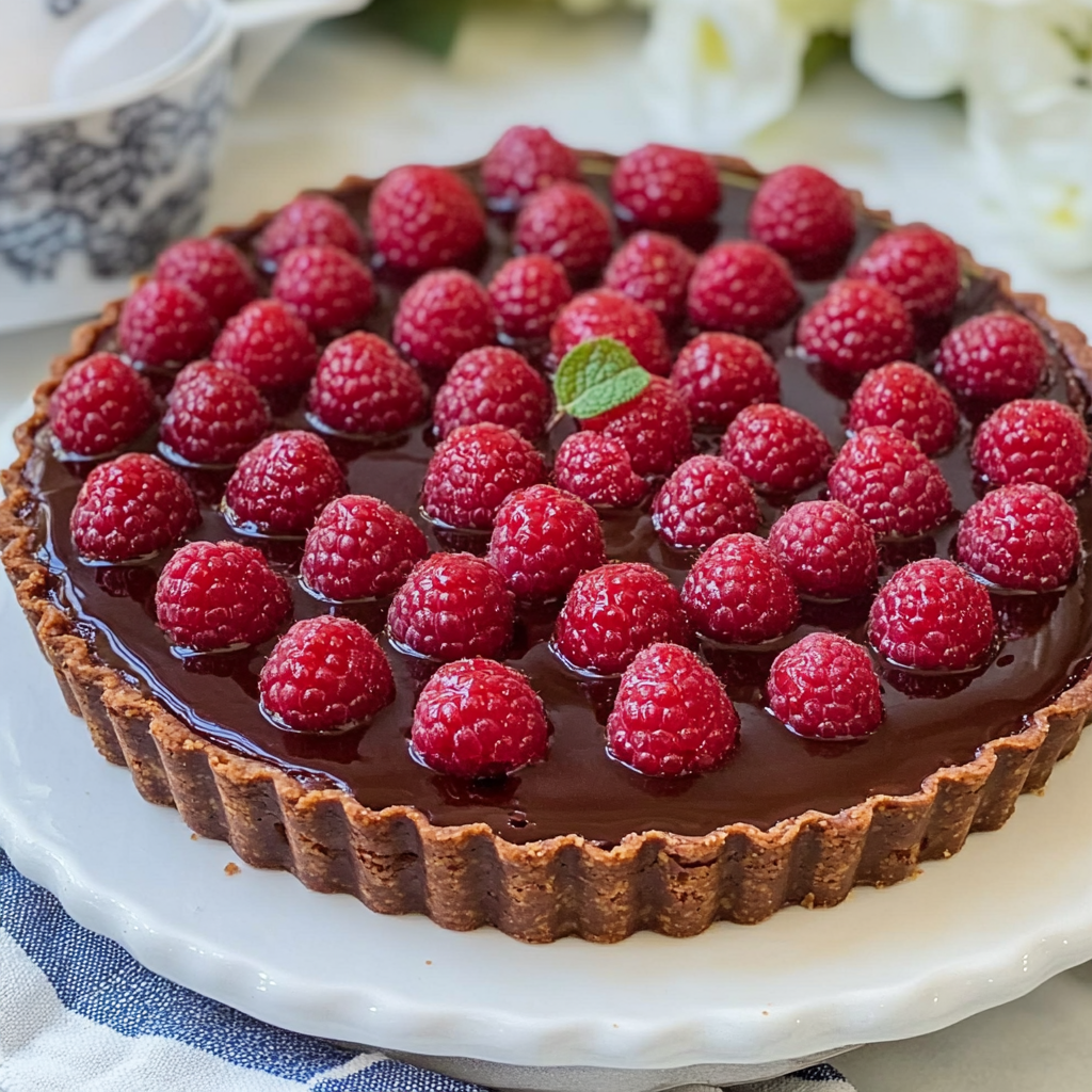 Tartelette chocolat framboise depuis recettemoderne